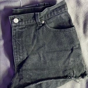 Black Jean Shorts